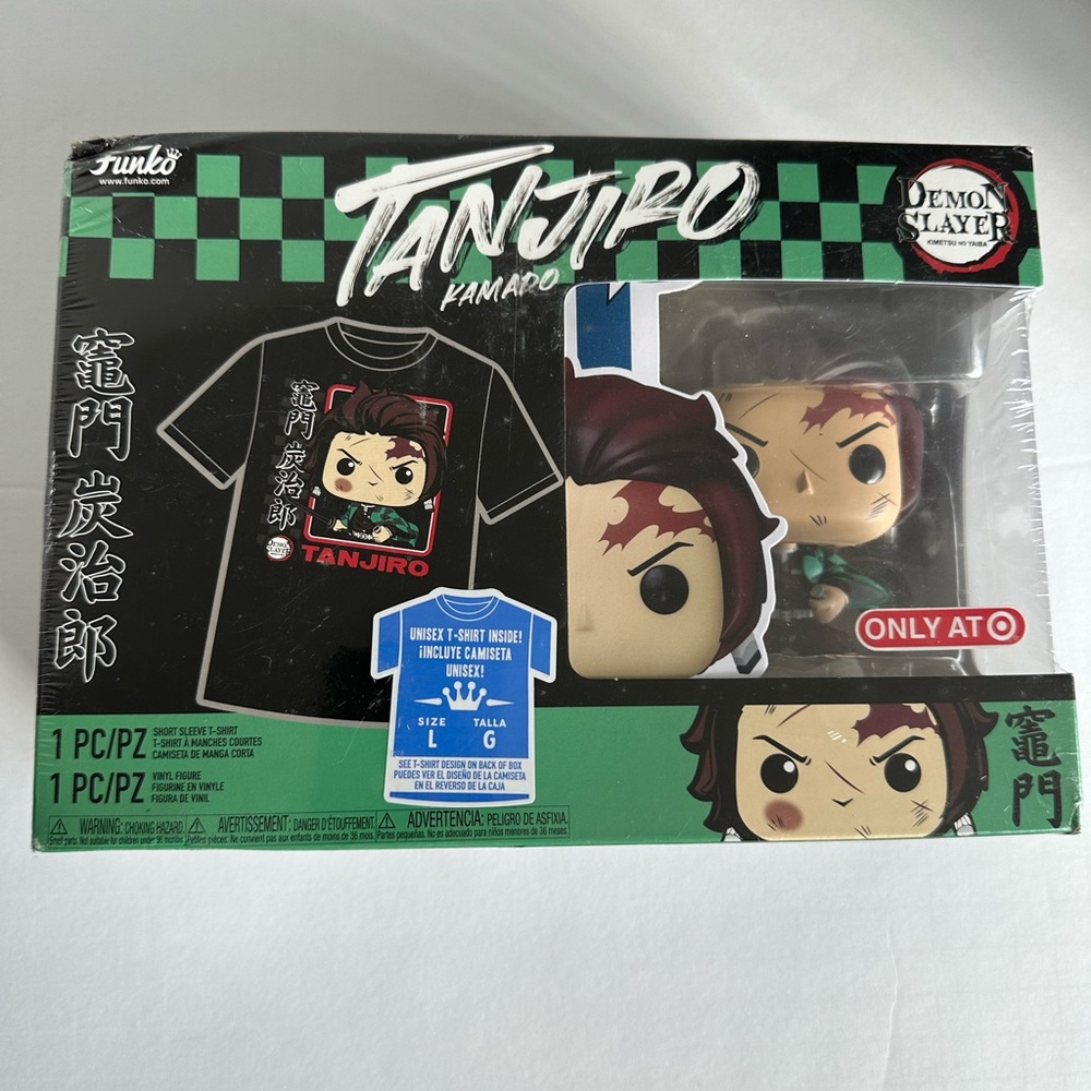 Funko Pop! Demon Slayer Tanjiro Kamado Exclusive T-Shirt LARGE SEALED